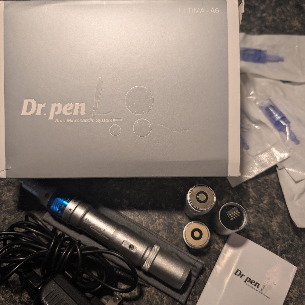 Dr. Pen A6 Ultima Microneedling Kit (5 Free Sterile Needles).Used Device 3 Times